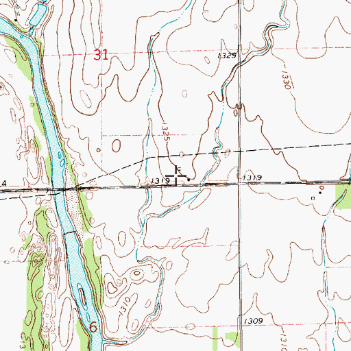 Topographic Map of Venice (historical), KS