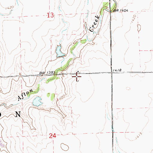 Topographic Map of Afton (historical), KS