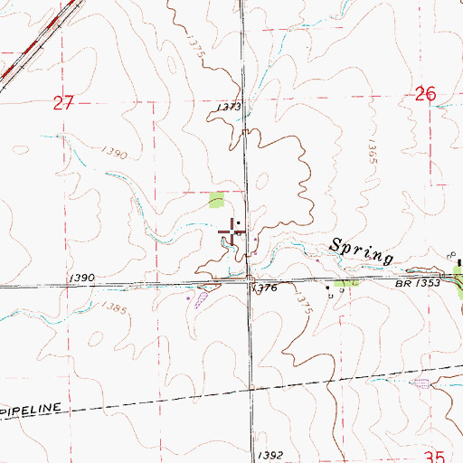 Topographic Map of Ruby (historical), KS