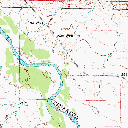 Topographic Map of Adobe (historical), KS