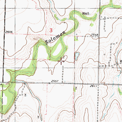 Topographic Map of Adell (historical), KS