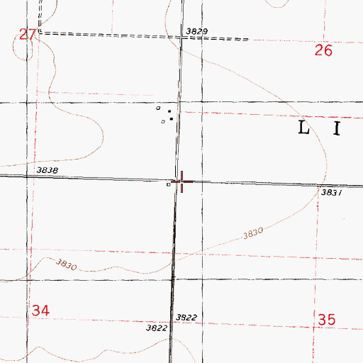 Topographic Map of Lablanche (historical), KS