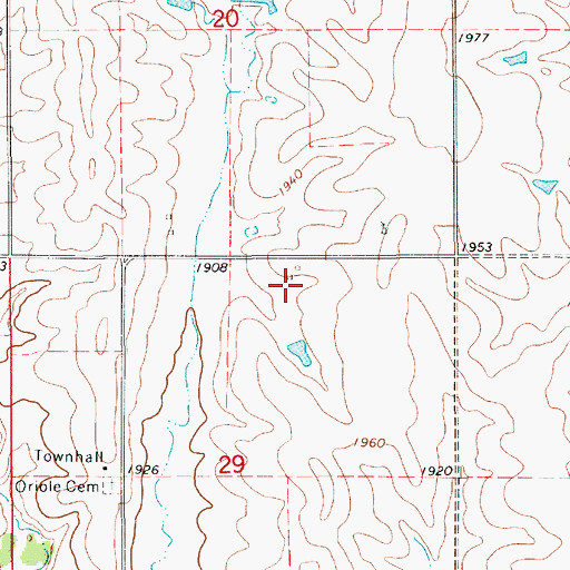 Topographic Map of Sherwood (historical), KS