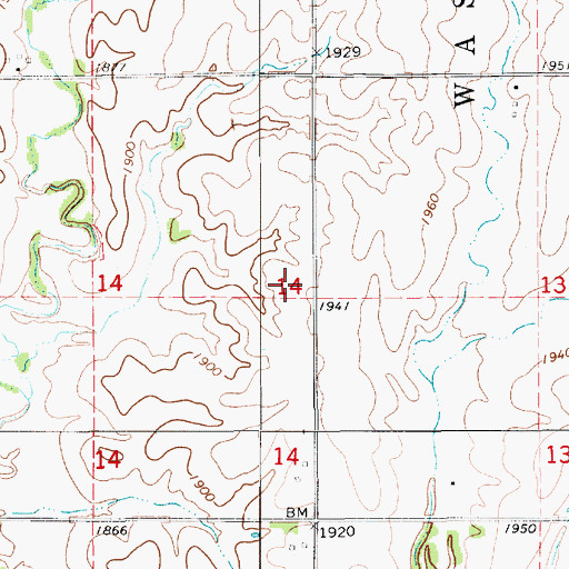 Topographic Map of Troublesome (historical), KS
