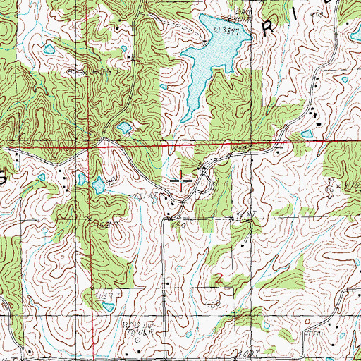 Topographic Map of Cummings Chapel, AR