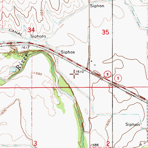 Topographic Map of Corvallis (historical), KS