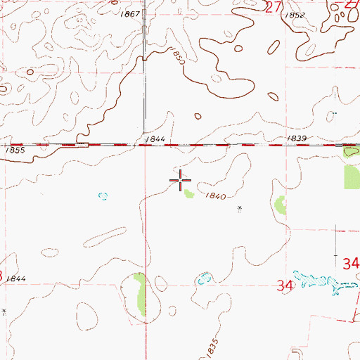 Topographic Map of Rattlesnake (historical), KS
