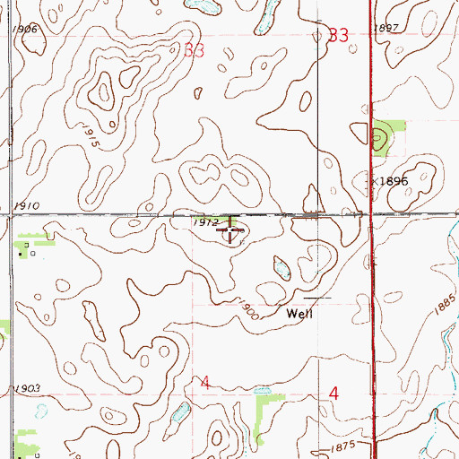 Topographic Map of Kenilworth (historical), KS