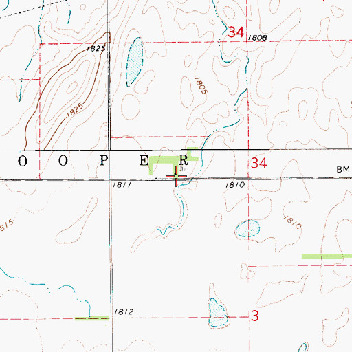 Topographic Map of Milwaukee (historical), KS