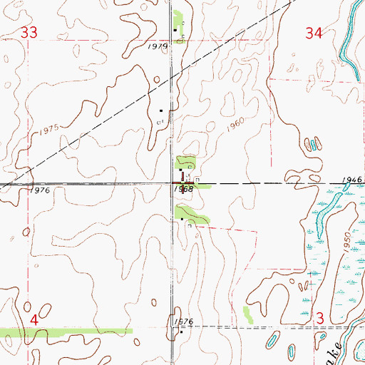 Topographic Map of Livingston (historical), KS