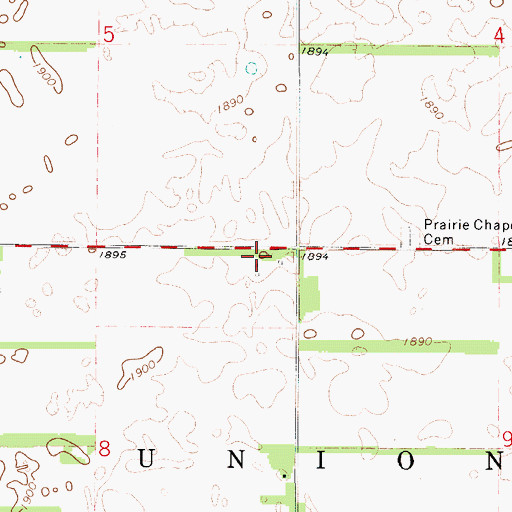 Topographic Map of Prai (historical), KS