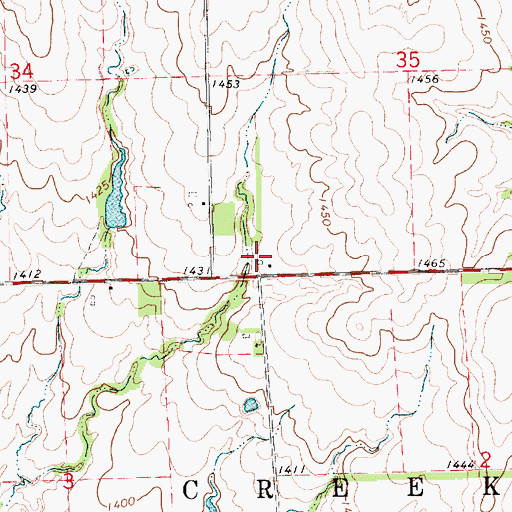 Topographic Map of Sunset (historical), KS