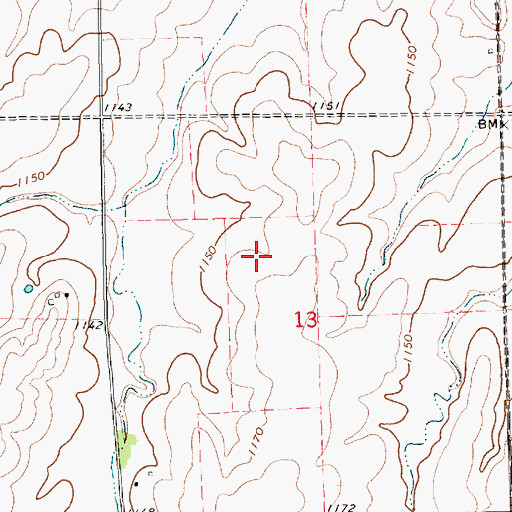 Topographic Map of Knox (historical), KS