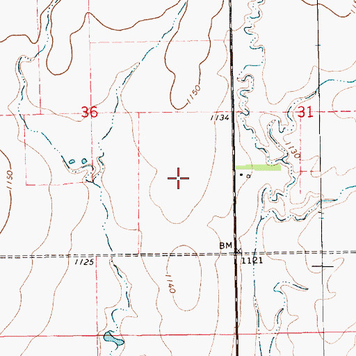 Topographic Map of Guelph (historical), KS