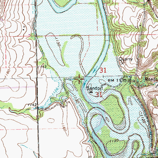 Topographic Map of Independence Crossing, KS