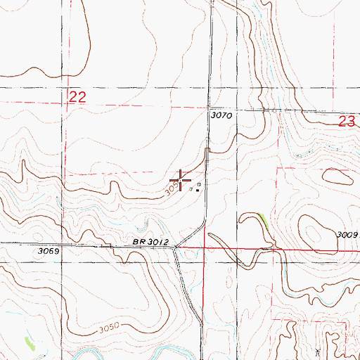 Topographic Map of Otterbourne (historical), KS