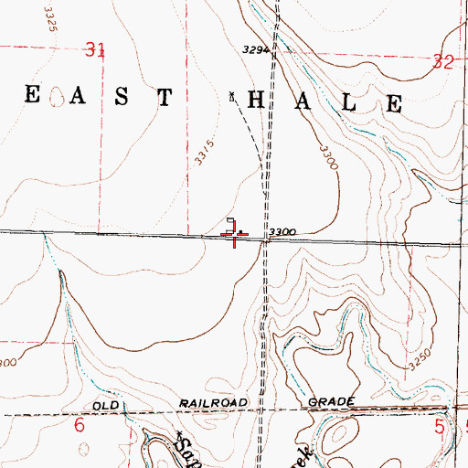 Topographic Map of Hughes, KS