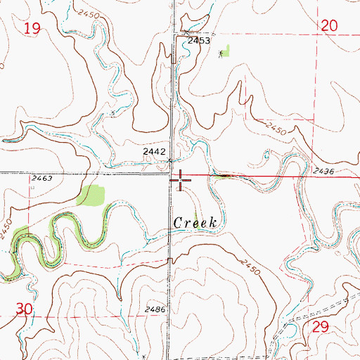 Topographic Map of Bosna (historical), KS
