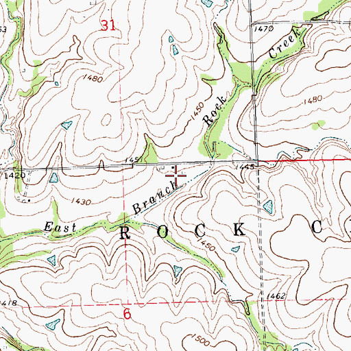 Topographic Map of Mansfield (historical), KS