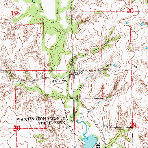 Topographic Map of Gaskill (historical), KS