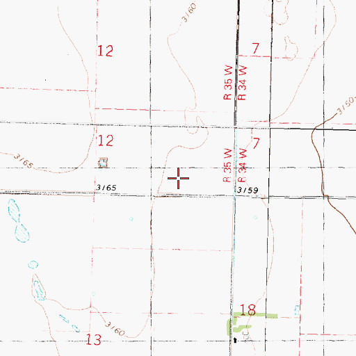 Topographic Map of Hess, KS