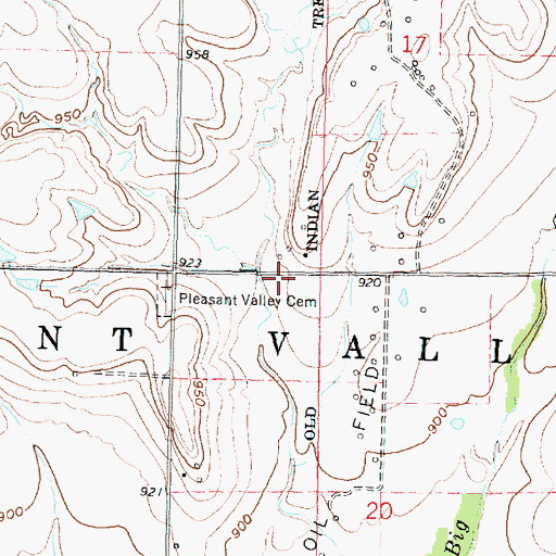 Topographic Map of Ward (historical), KS