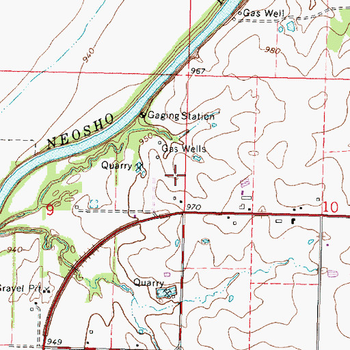 Topographic Map of Eukeway (historical), KS