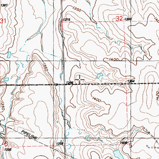 Topographic Map of Superior School, KS