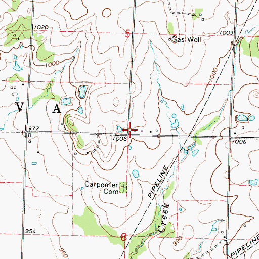 Topographic Map of Carpenter School (historical), KS