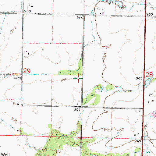 Topographic Map of Cresent Valley School (historical), KS