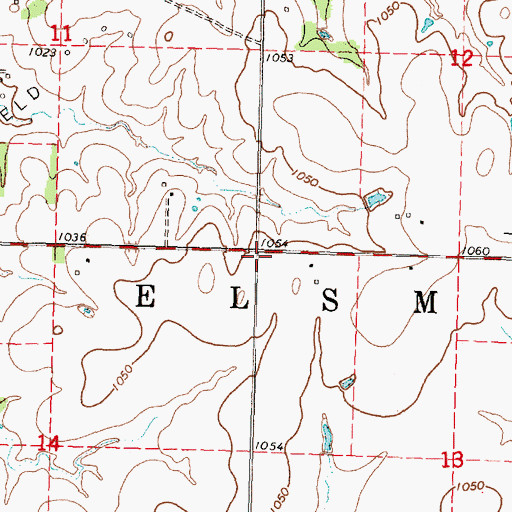 Topographic Map of East Liberty School (historical), KS