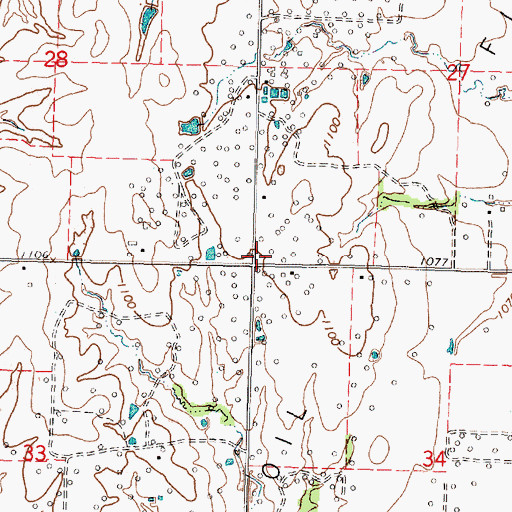 Topographic Map of East Maple Grove School (historical), KS