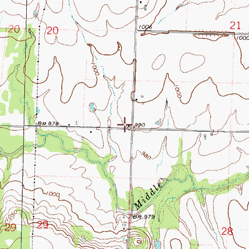 Topographic Map of Glendale School (historical), KS