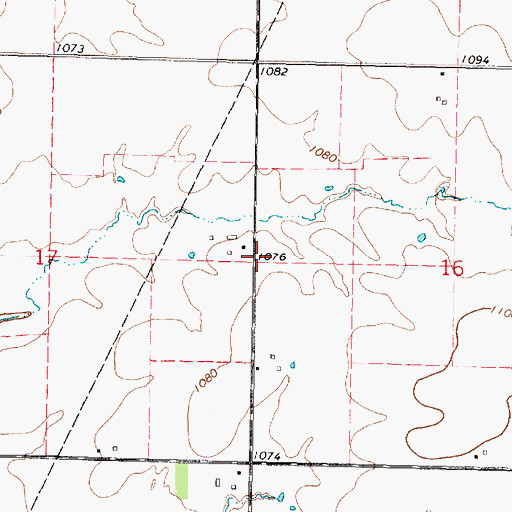 Topographic Map of La Grande School (historical), KS