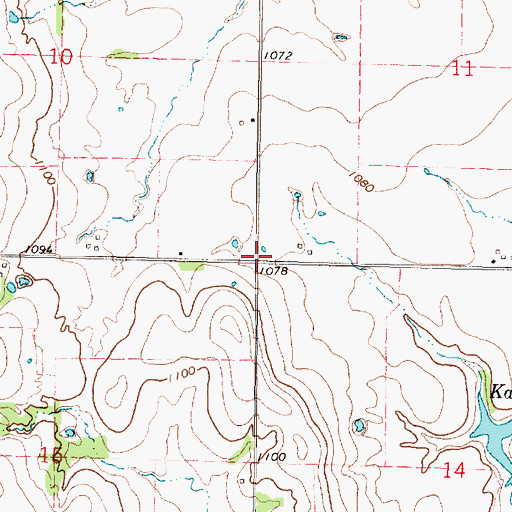 Topographic Map of Montvale School (historical), KS