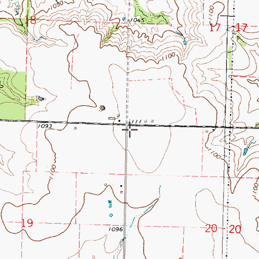 Topographic Map of Nilwood School (historical), KS