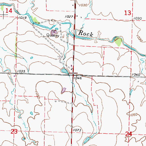 Topographic Map of North Fairview School (historical), KS