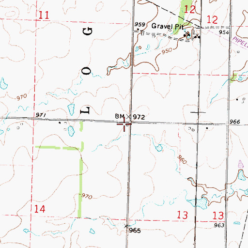 Topographic Map of Prairie Center School (historical), KS