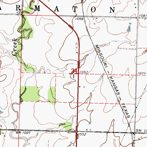 Topographic Map of Prairie Chapel Church (historical), KS
