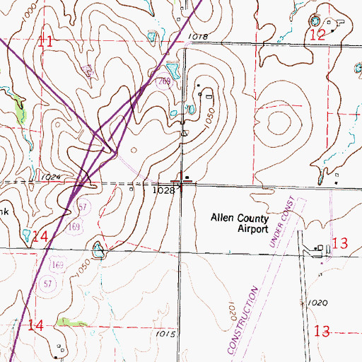 Topographic Map of Prairie Dell School (historical), KS