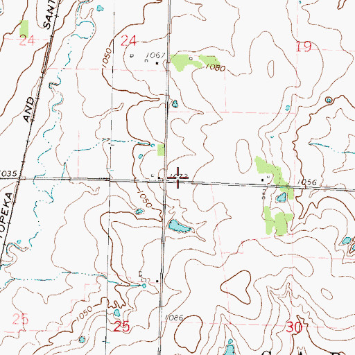 Topographic Map of Prairie Union School (historical), KS