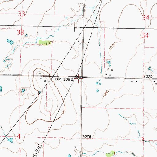 Topographic Map of Rising Star School (historical), KS