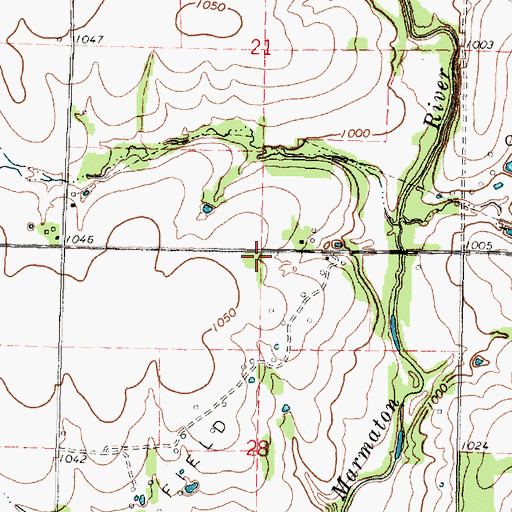 Topographic Map of Rocklow School (historical), KS