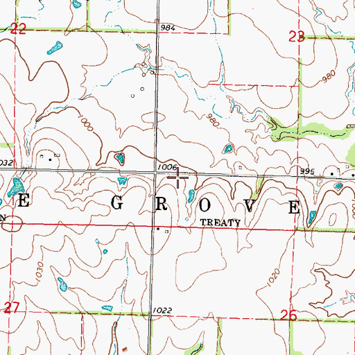 Topographic Map of Scotland School (historical), KS