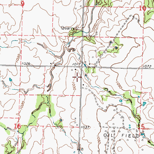 Topographic Map of Spring Valley School (historical), KS