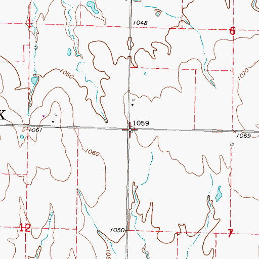 Topographic Map of Waverly School (historical), KS