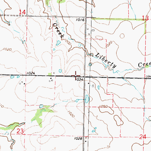 Topographic Map of West Liberty School (historical), KS
