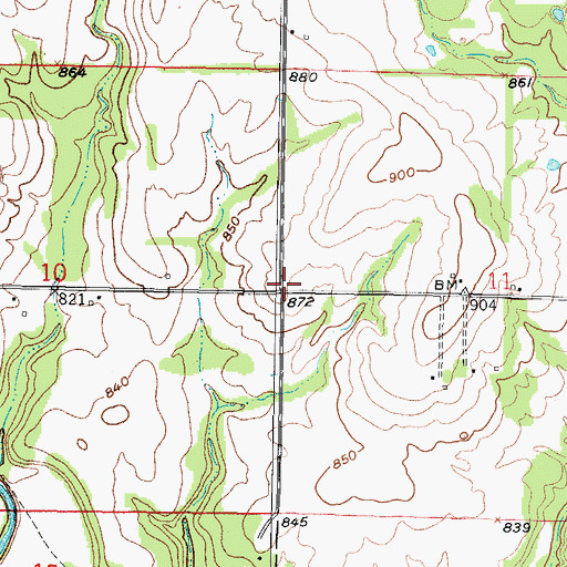 Topographic Map of Banner School (historical), KS