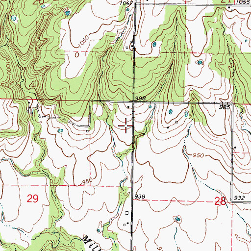 Topographic Map of Berlin School (historical), KS