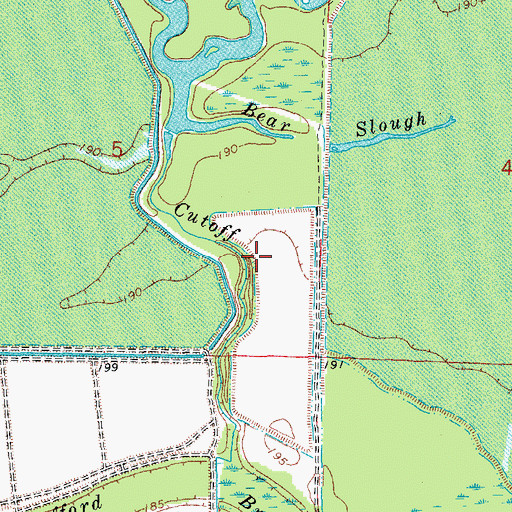 Topographic Map of Cutoff, AR